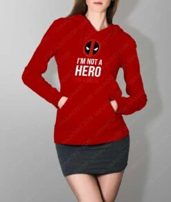 IM A Merc Hoodie -Leather Jacket Store Womens IM A Merc Red Hoodie