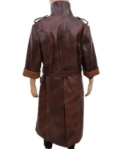 Piper Womens Dark Brown Double Breasted Coat -Leather Jacket Store Womens Piper Belted Brown Trench Coat