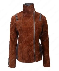 Womens Western Suede Biker Leather Jacket